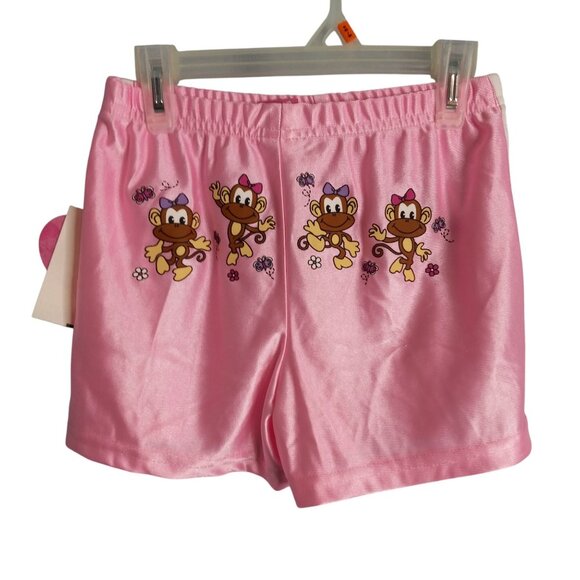 California Concepts Size M Shorts Pink Monkey Print Shiny NEW - Picture 1 of 5
